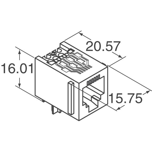 RJ11-6L-B TE Connectivity Corcom Filters  Connecteurs modulaires